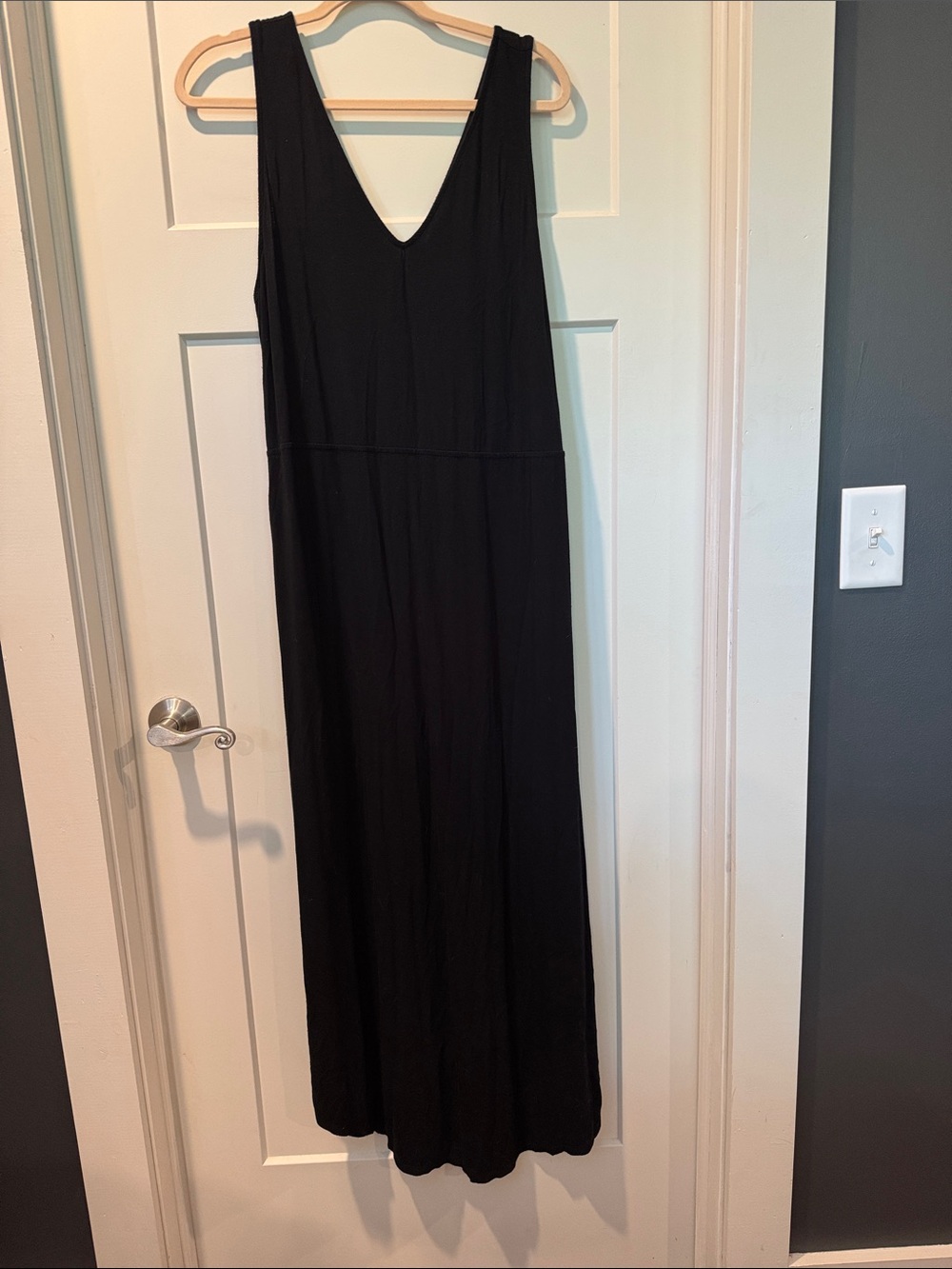 a new day Black Sleeveless V-Neck Maxi Dress